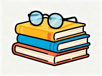 图书眼镜叠加静物图