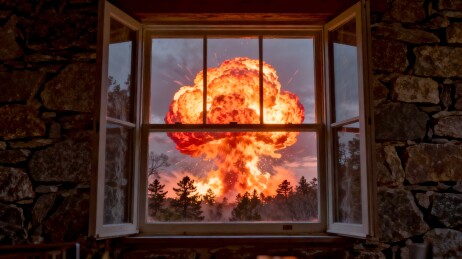 爆炸窗外震撼场景