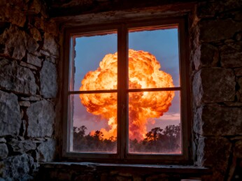 爆炸窗外震撼场景