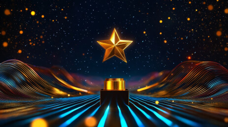 科技大道上的五角星奖杯