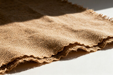 麻布纹理光影特写