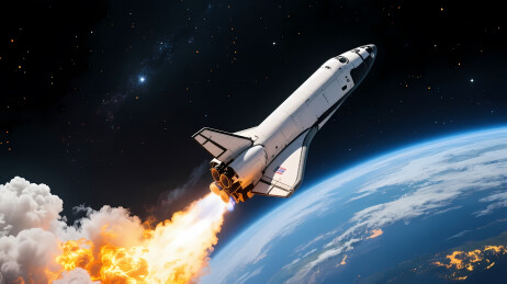 航天飞机发射升空