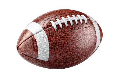 一个棕色美式橄榄球