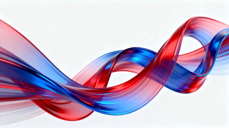 彩色飘带绚丽艺术展示场景