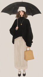 打伞的女孩