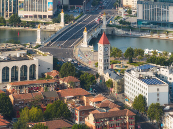 天津意式风情区西式建筑航拍图