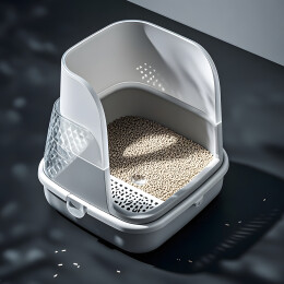 猫砂盆精美摆拍呈现实用宠物用品