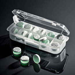 药盒精美摆拍呈现实用收纳功能