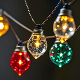 装饰灯串精美摆拍呈现温馨照明