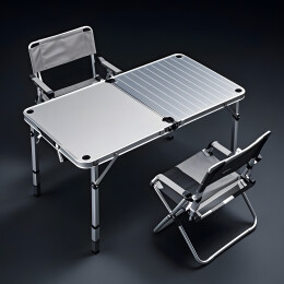 户外桌椅精美摆拍呈现实用造型