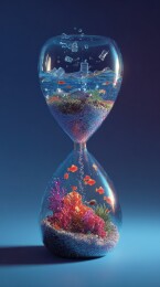 沙漏中的水族世界