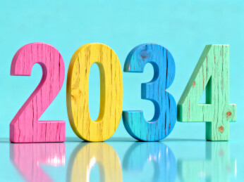 2034年彩色数字