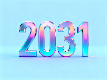 未来年份2031的炫彩数字