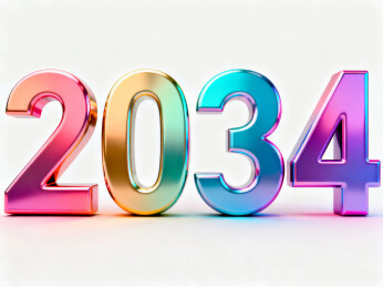 2034年彩色数字