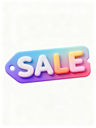 彩虹透明 SALE 促销牌