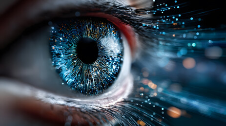 科技感眼球特写展现未来视觉