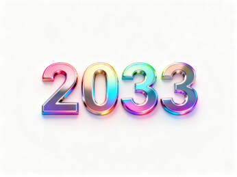 2033年彩色数字