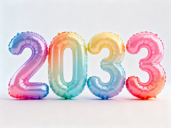 2033年彩色气球数字