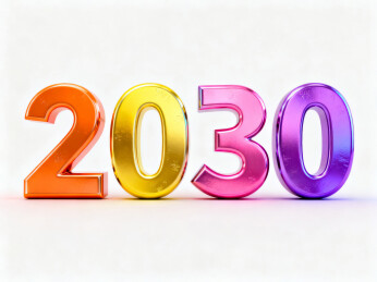2030年彩色数字