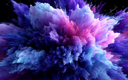 色彩斑斓的抽象艺术爆炸效果