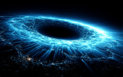 神秘蓝色宇宙黑洞景象