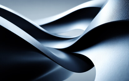 现代金属质感的抽象曲线