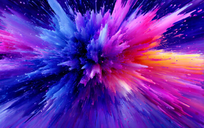 色彩斑斓的抽象爆炸图案