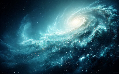 深邃宇宙中的螺旋星系