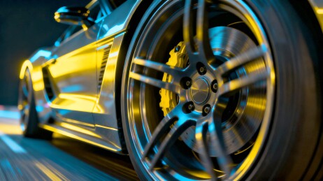 汽车轮毂炫彩汽车配件场景