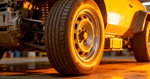 汽车轮毂炫彩汽车配件场景