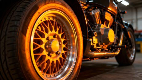 汽车轮毂炫彩汽车配件场景