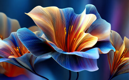 色彩斑斓的抽象花卉花瓣