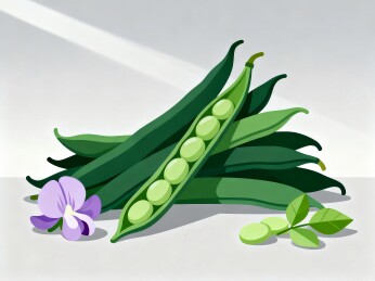 新鲜豆荚蔬菜堆叠展开