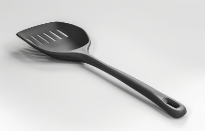 黑色厨房用漏铲工具图