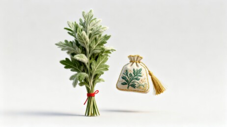 艾草与香囊传统节日元素