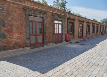 中国北京大学红楼外部景观特写