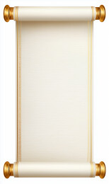 孤立的空白金边卷轴