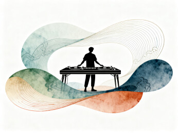 DJ在音浪中舞动