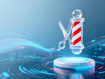 未来理发店标志