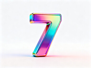 彩虹色的数字七