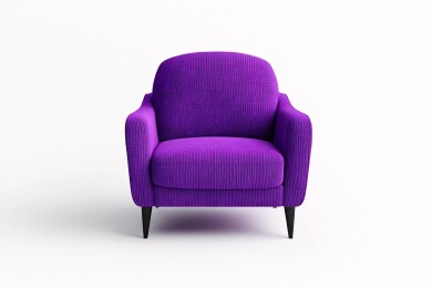 紫色单人沙发插画