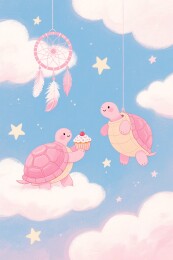 云端上的粉色乌龟与捕梦网