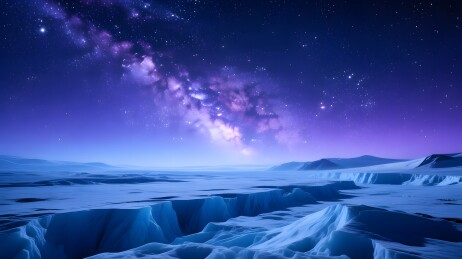 冰雪山峦星河漫漫