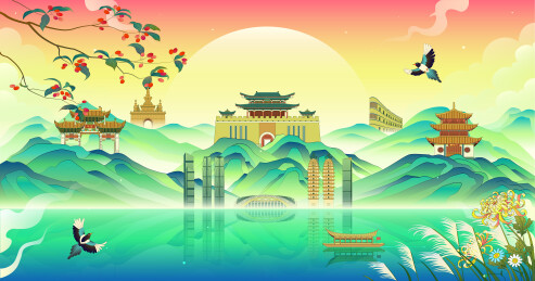 昆明国风重阳山水图