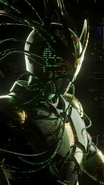 绿光环绕的未来机甲