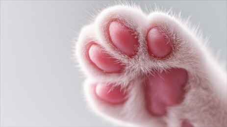 猫咪的粉嫩肉垫特写
