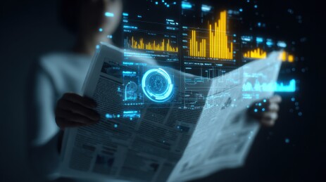 未来科技报纸阅读场景