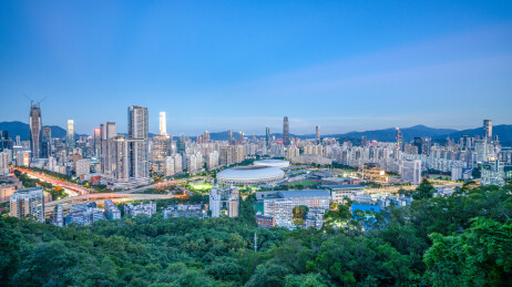 深圳笔架山公园城市风光