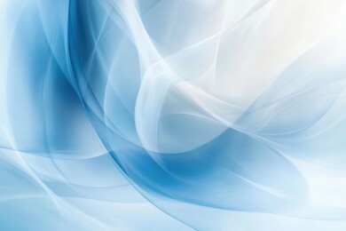 蓝色纱幔的流动艺术美感