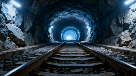 蓝光铁路隧道内部结构